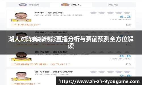 湖人对阵鹈鹕精彩直播分析与赛前预测全方位解读